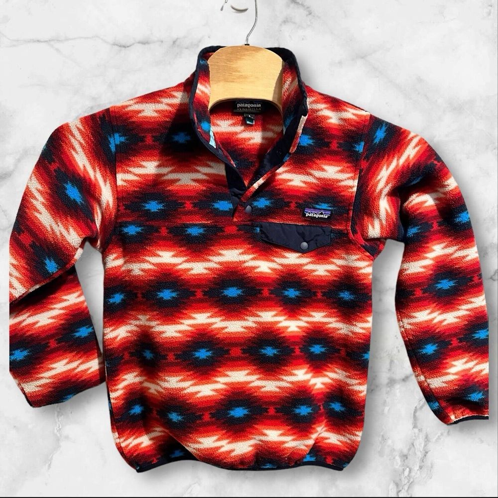 Patagonia Women's Snap T Pullover Aztec Southwestern Navajo Desert Fleece S